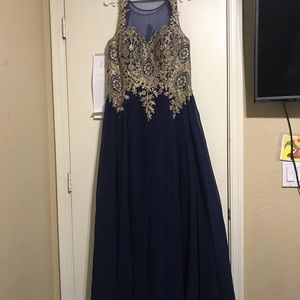 Navy Blue Prom Dress